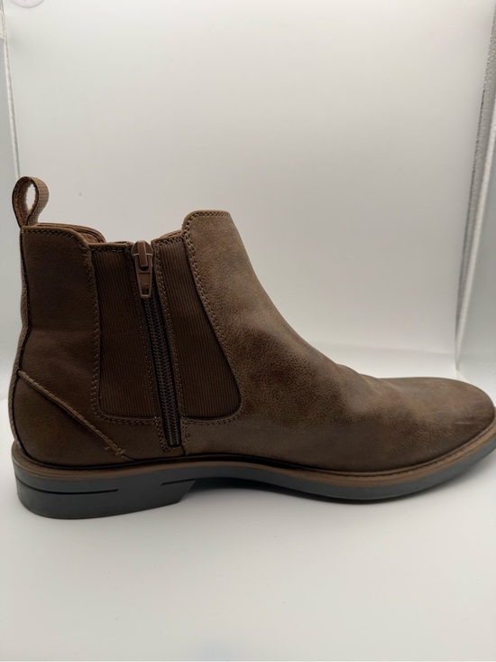 Mens 10 Brown Suede Chelsea Slip On Boots